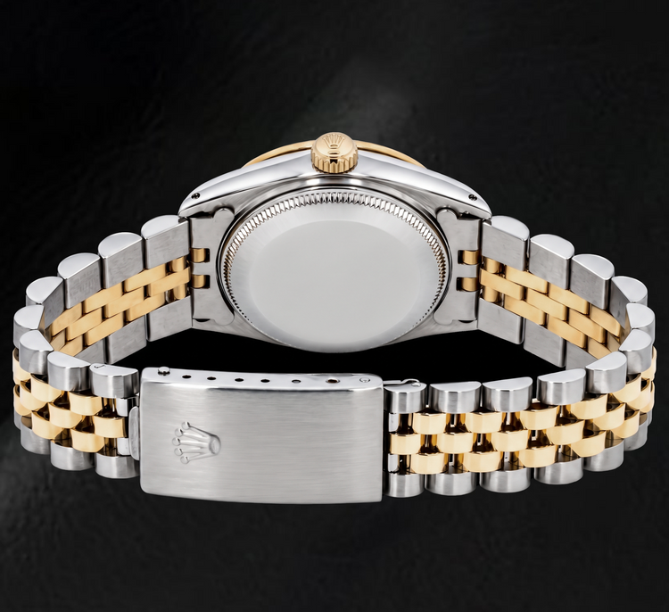 Montre Rolex Datejust 6827 31 mm Bicolore Cadran Diamants Vert