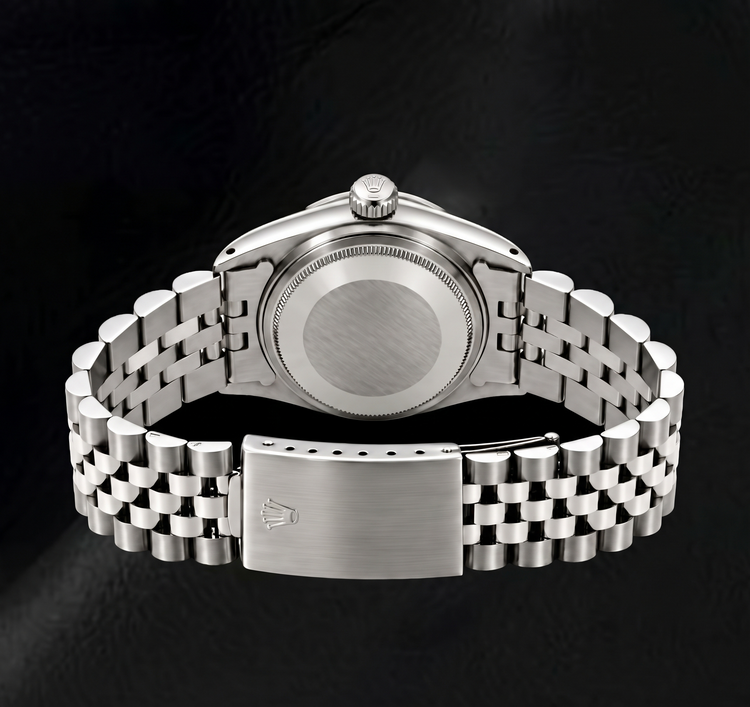 Montre Rolex Datejust 6916 26 mm en Acier Inoxydable Cadran Diamants Noir en Filet