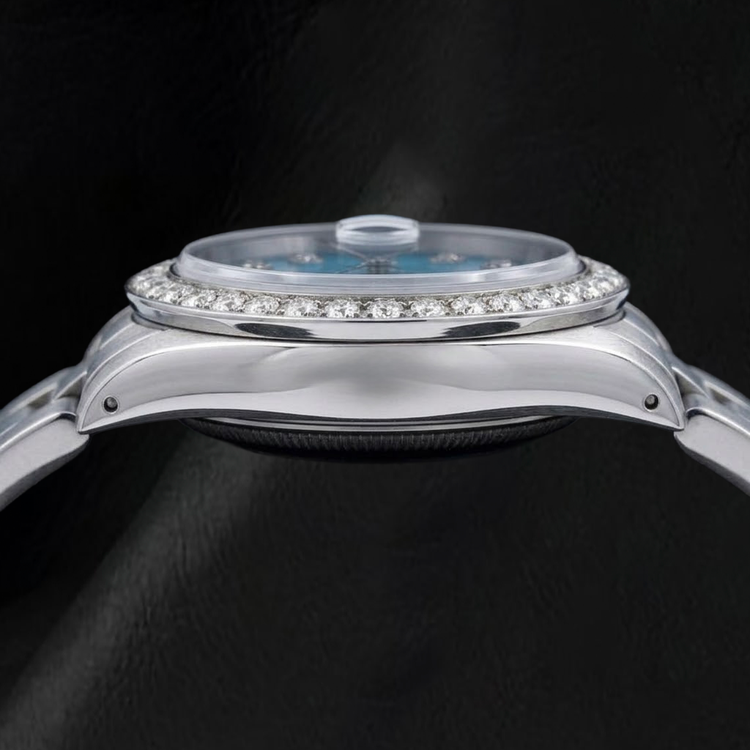 Montre Rolex Datejust 6916 26 mm Cadran Diamants Bleu Bracelet Oyster Acier Inoxydable