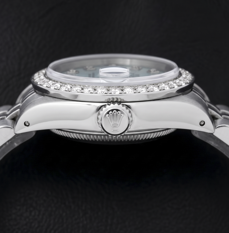Montre Rolex Datejust 6916 26 mm Acier Inoxydable Cadran Diamants Bleu