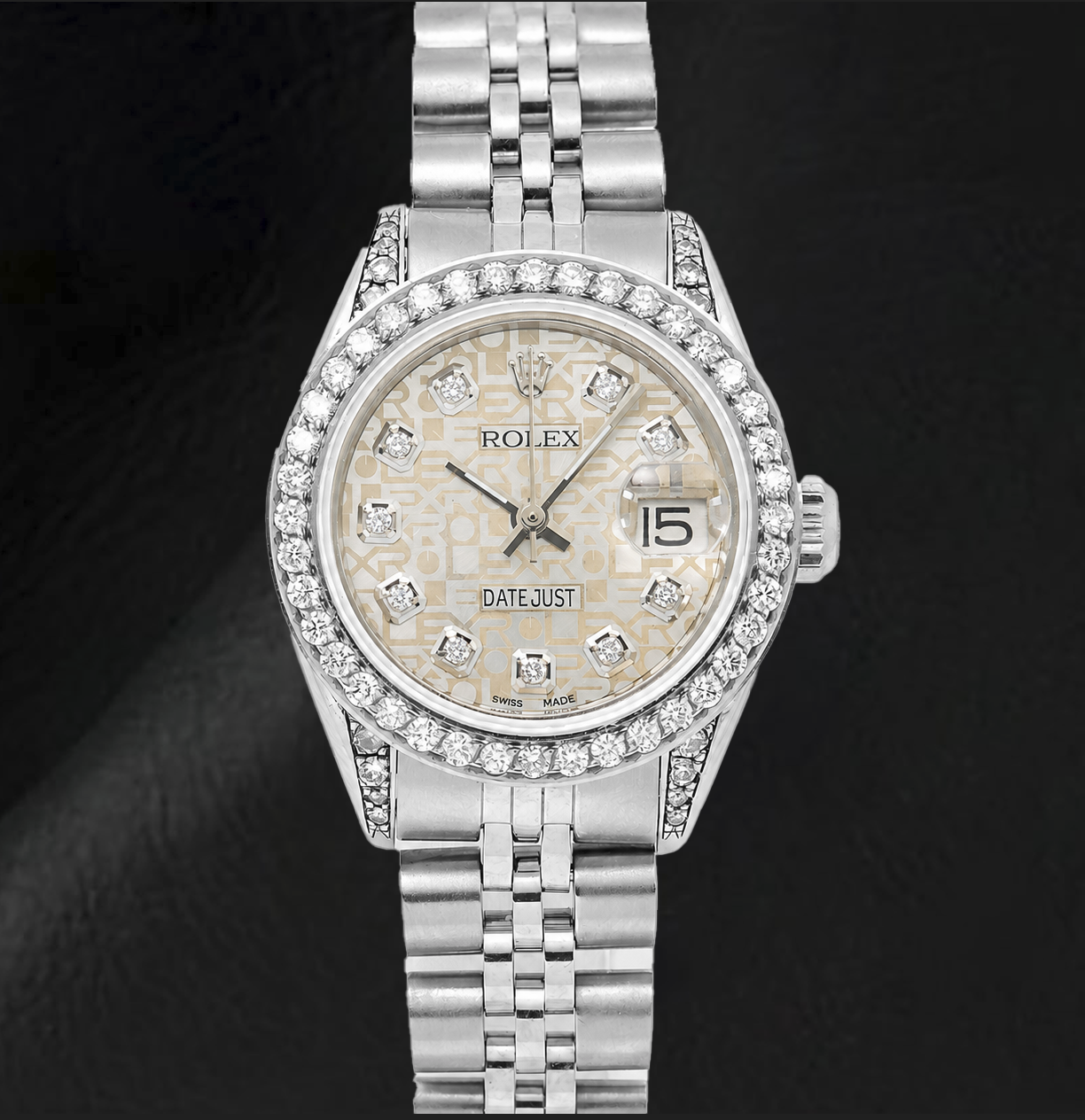 Montre Rolex Datejust 6916 26 mm en Acier Inoxydable Cadran Diamants Jubilé Ivoire
