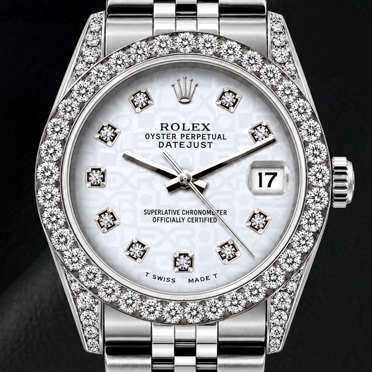 Montre Rolex Datejust 6916 26 mm Cadran Diamants Jubilé Argenté en Acier Inoxydable