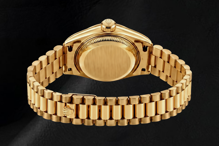 Montre Rolex Datejust 69178 26 mm Or Jaune Cadran Diamants Vert