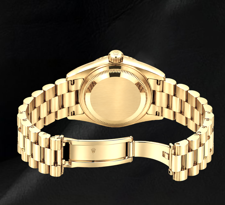 Rolex Datejust 69178 Cadran Champagne 26 mm Bracelet President Montre en Or Jaune 18K