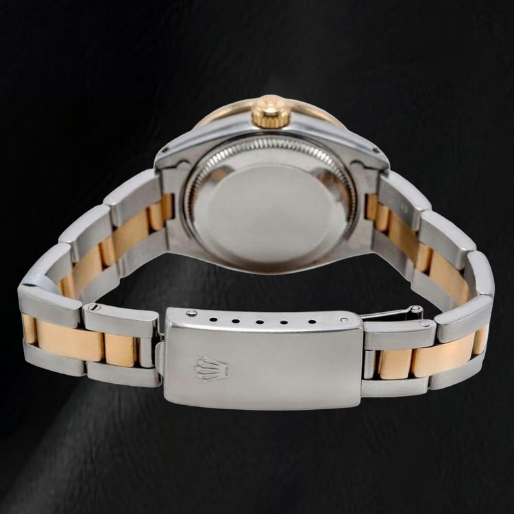 Montre Rolex Datejust 6917 26 mm Bicolore Cadran Diamants Noir