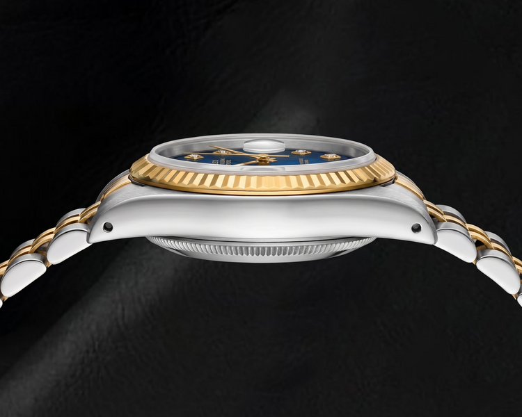 Montre Rolex Datejust 6917 26 mm Bicolore Cadran Diamants Bleu