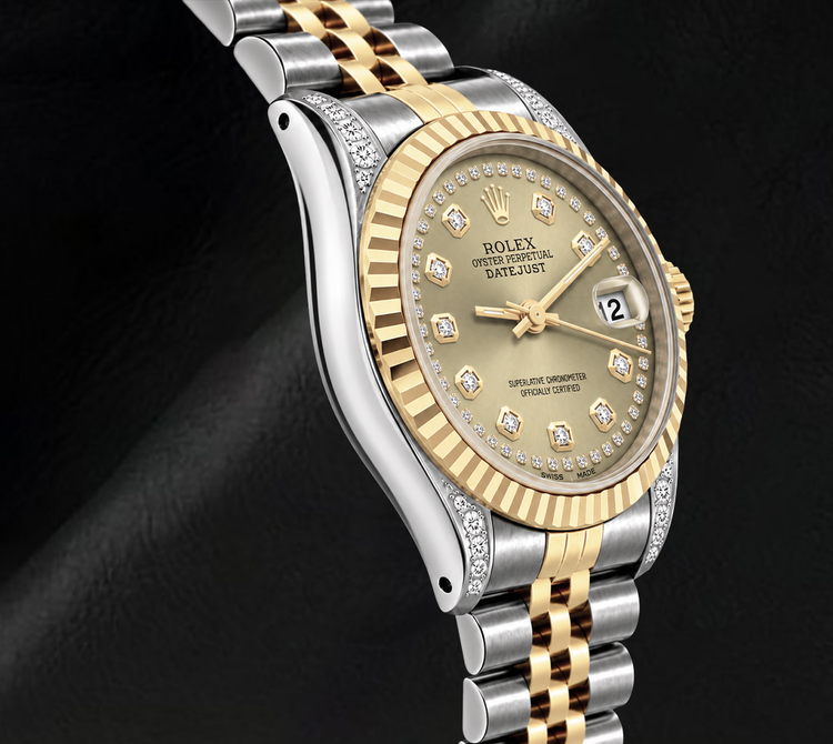 Montre Rolex Datejust 6917 26 mm Bicolore Cadran Diamants Champagne