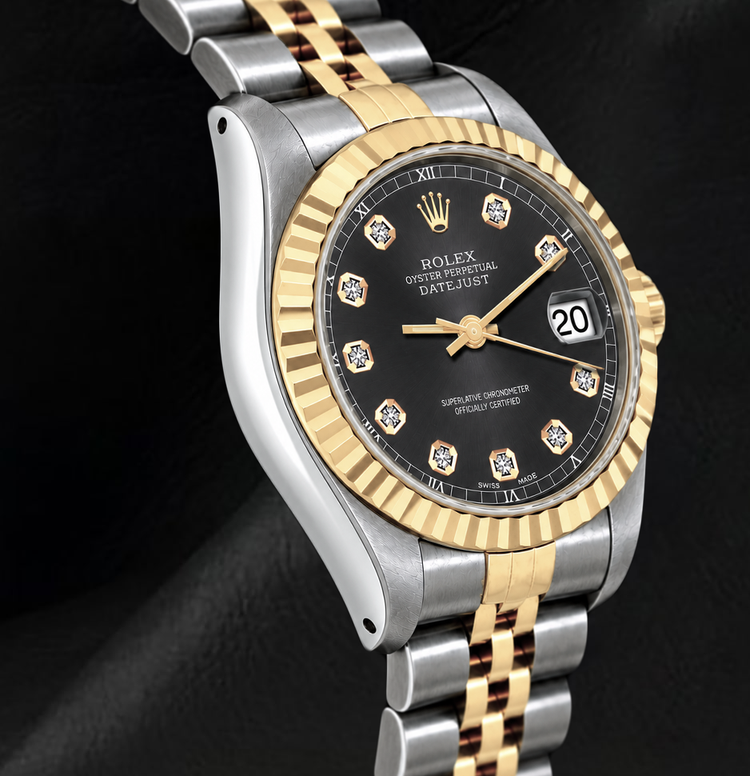 Montre Rolex Datejust 6917 26 mm Bicolore Cadran Diamants Gris