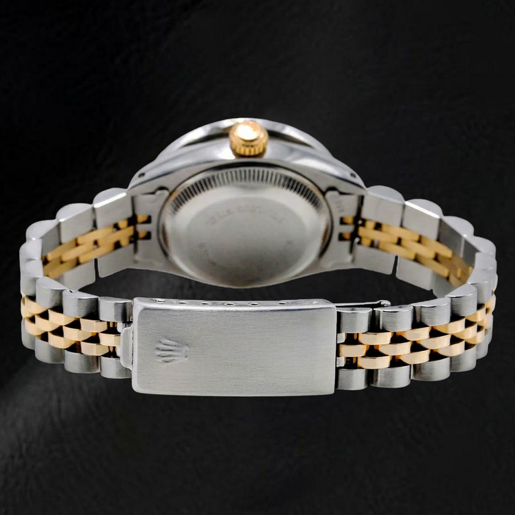 Montre Rolex Datejust 6917 26 mm Cadran Diamants Vert Bicolore Bracelet Jubilé
