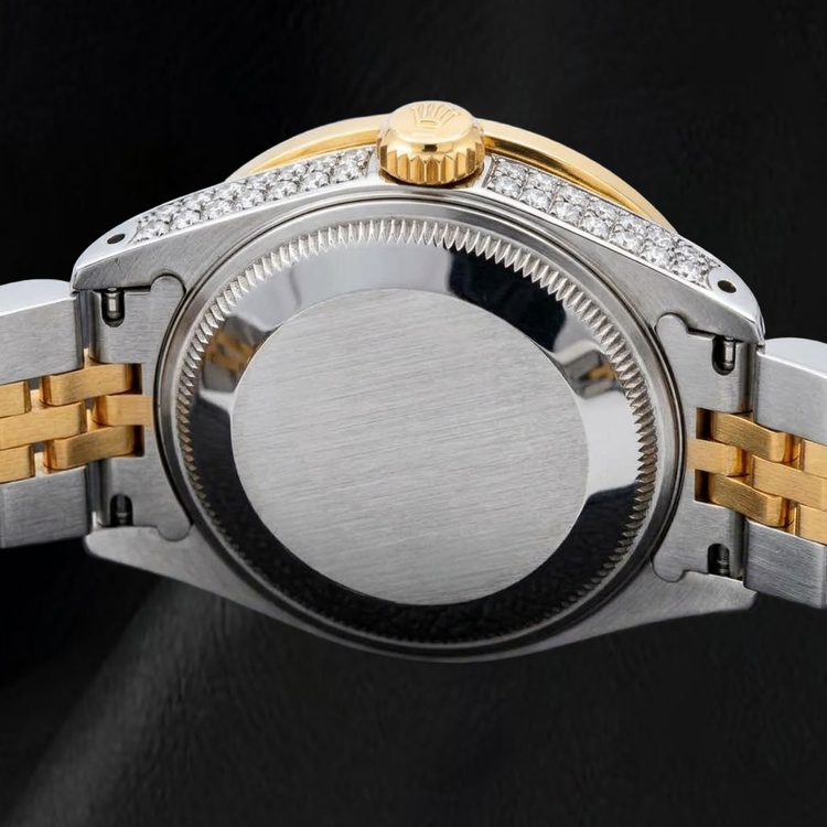 Montre Rolex Datejust 6917 26 mm Bicolore Cadran Diamants Argenté
