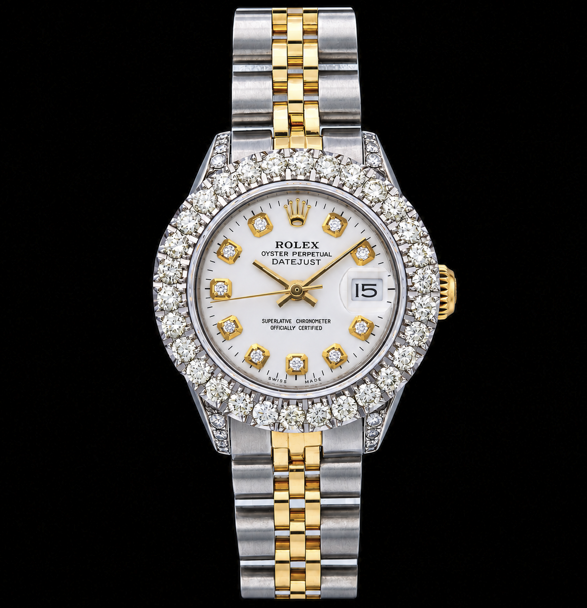 Rolex Datejust 6917 26 mm Montre Bicolore Cadran Diamants Blanc Jubilé