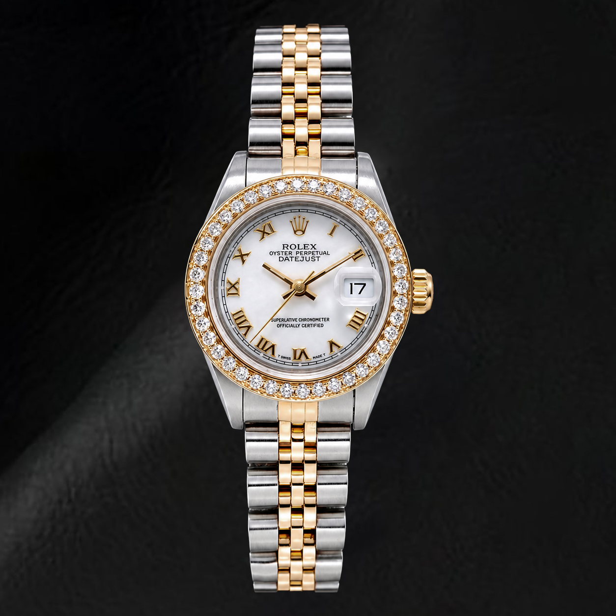 Rolex Datejust 6917 26 mm Montre Bicolore Cadran Blanc Chiffres Romains