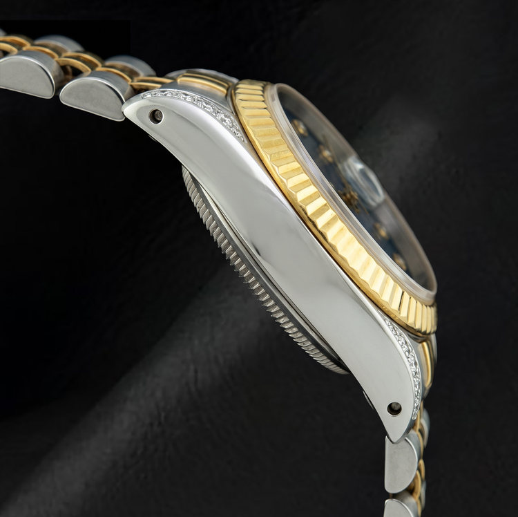 Montre Rolex Datejust 6917 Bicolore 26 mm Cadran Bleu Diamants