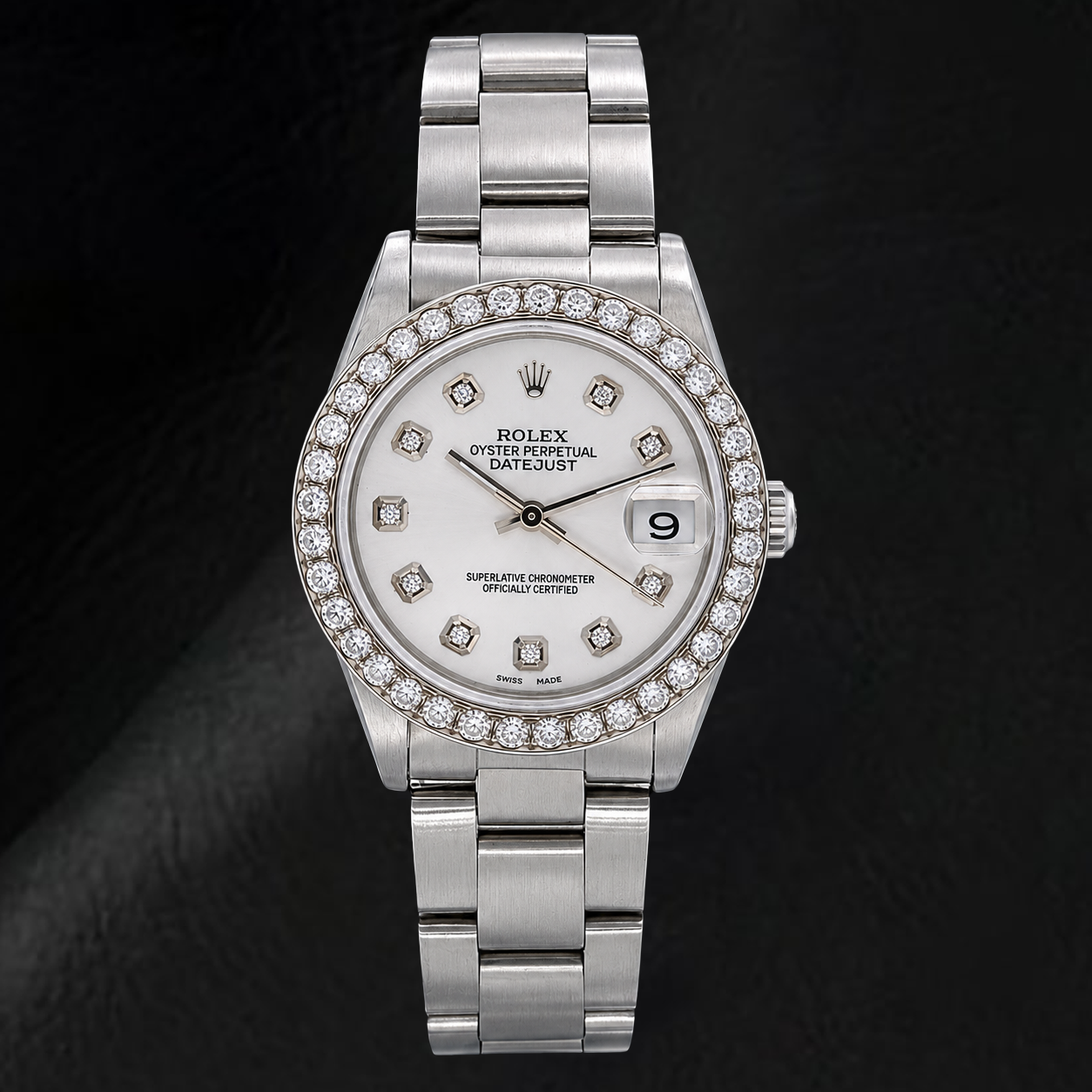 Montre Rolex Datejust 78240 31 mm Cadran Diamants Argenté Acier Inoxydable