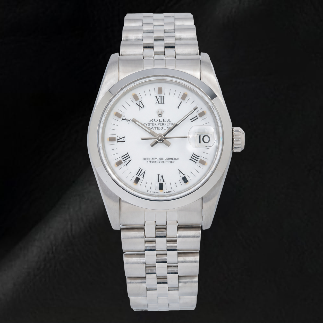Montre Rolex Datejust 78274 31 mm Cadran Blanc Chiffres Romains Acier Inoxydable Bracelet Jubilé