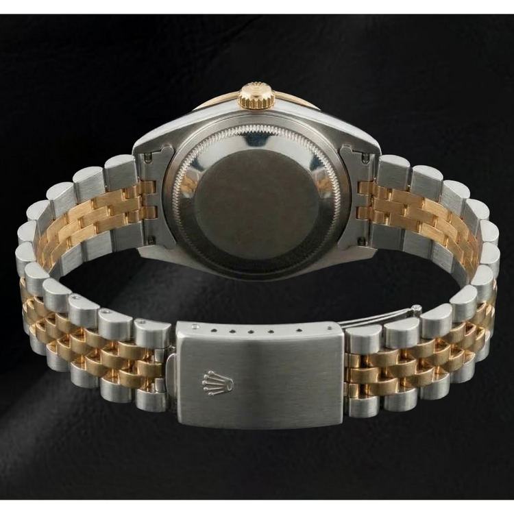 Rolex Datejust Année 2000 Cadran en nacre blanche et diamants 31 mm Bicolore