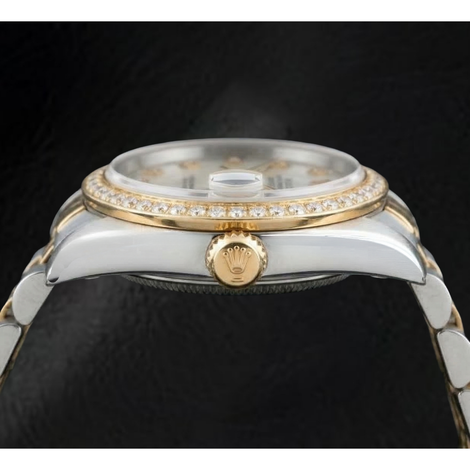 Rolex Datejust Année 2000 Cadran en nacre blanche et diamants 31 mm Bicolore