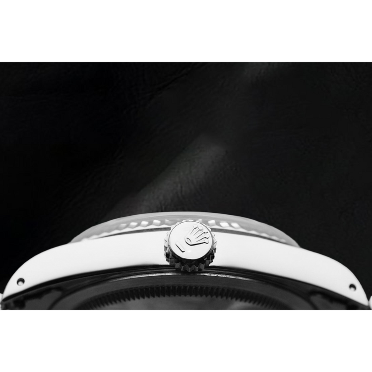 Montre Rolex Datejust Cadran Diamants Noir Bracelet Oyster Acier Inoxydable