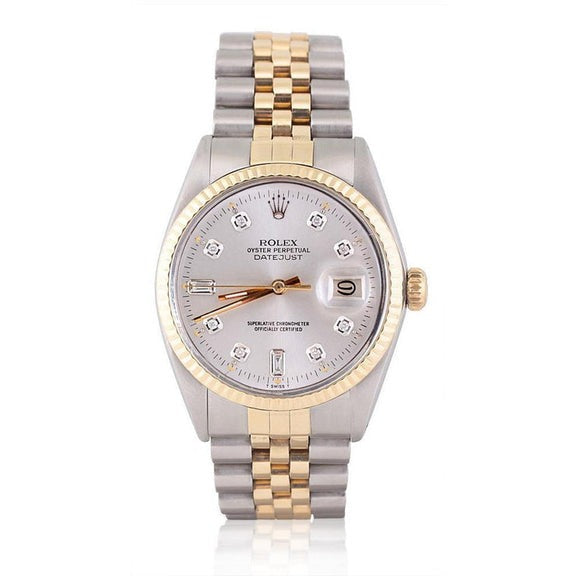 Rolex Datejust Cadran Diamant Lunette Cannelée Montre