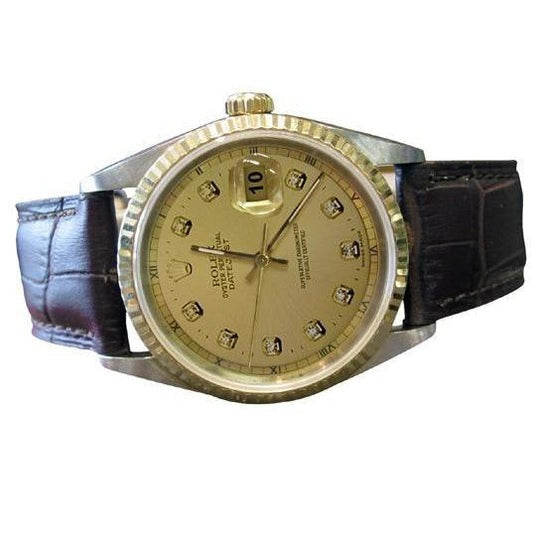 Rolex Datejust Cadran Diamant Lunette Cannelée