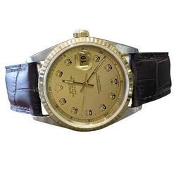 Rolex Datejust Cadran Diamant Lunette Cannelée Ton Montre Homme réglage rapide