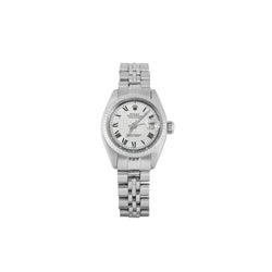 Rolex Datejust Cadran Romain Blanc Montre Femme Lunette Cannelée acier inoxydable Jubilé