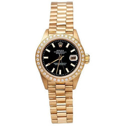 Rolex Datejust Cadran à bâton Montre pour femme de still présidentiel avec lunette en diamant