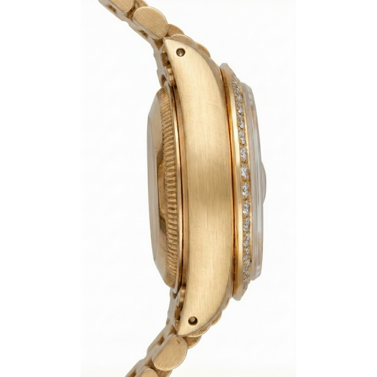 Rolex Datejust Cadran à bâton Montre pour femme de still présidentiel avec lunette en diamant