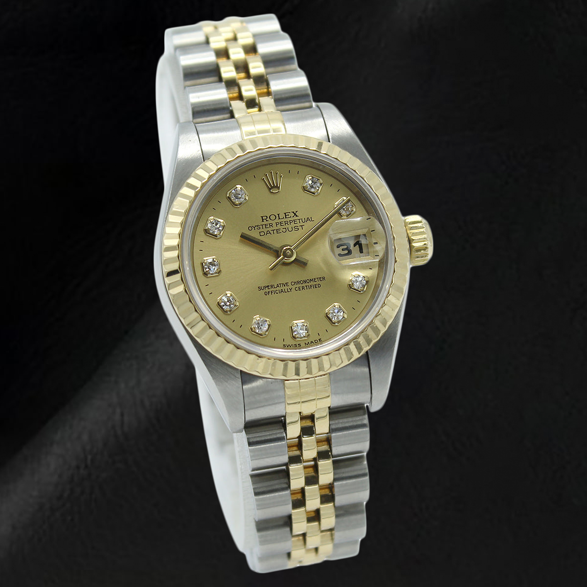 Brillant Rolex 0,20-carats Two Tone Gold – vue de côté