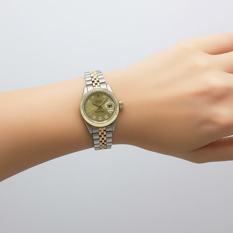Brillant Rolex 0,20-carats Two Tone Gold – vue de profil