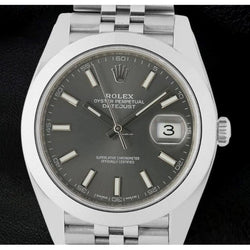 Rolex Datejust Ii Cadran Rhodium Montre Homme Bracelet Jubilé acier inoxydable