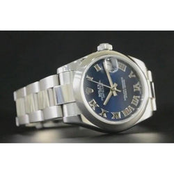 Rolex Datejust Ii Montre Homme Cadran Romain Bleu Bracelet huître acier inoxydable