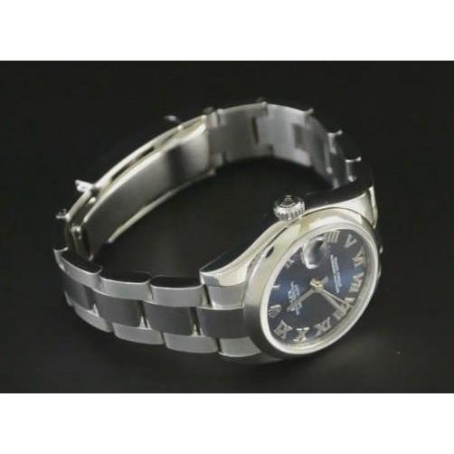 Rolex Datejust Ii Montre Homme Cadran Romain Bleu Bracelet huître acier inoxydable4