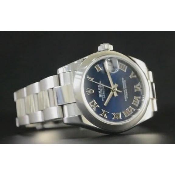 Rolex Datejust Ii Montre Homme Cadran Romain Bleu Bracelet huître acier inoxydable