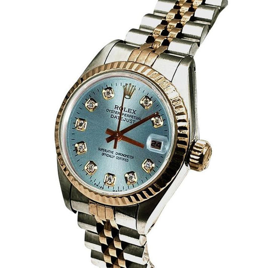 Rolex Datejust Cadran Diamant Bleu Bicolore
