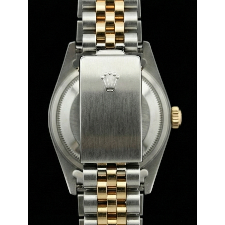 Rolex Datejust Montre Femme acier inoxydable & Bracelet Jaune Bâton Brun