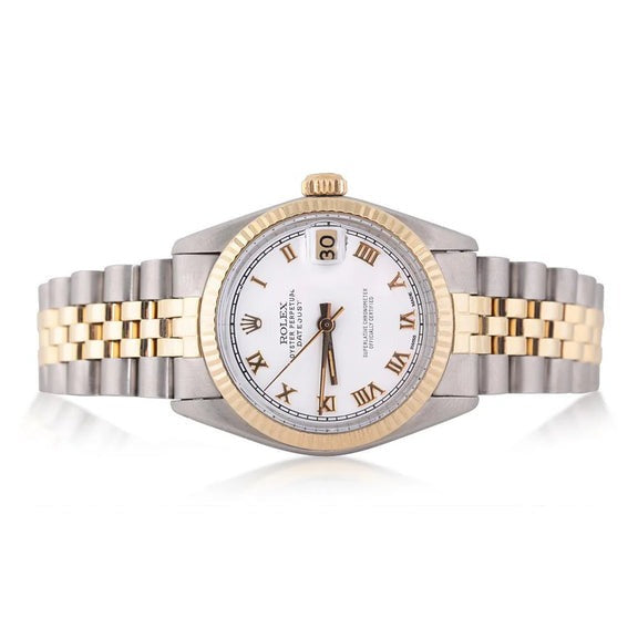 Rolex Datejust Montre de taille moyenne Cadran romain Lunette 