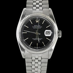 Rolex Datejust Noire Bâton Cadran Montre Homme acier inoxydable Jubilé Bracelet Bez ensemble rapide