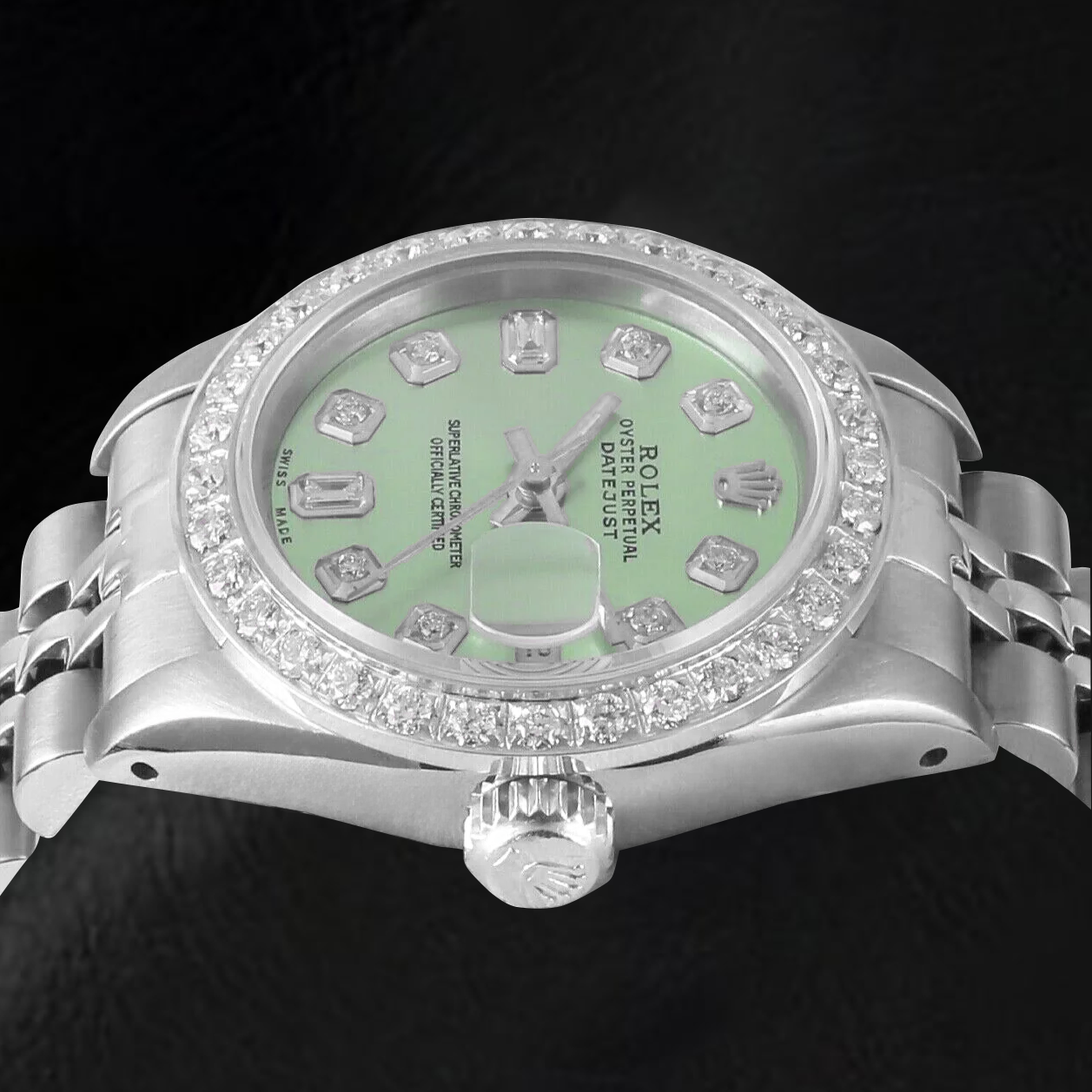 Brillant Rolex – vue d'angle