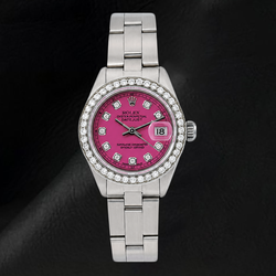 Montre Rolex Datejust 6916 26 mm en Acier Inoxydable Cadran Diamants Rose