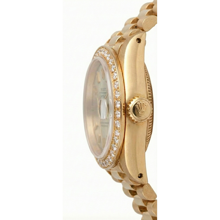 Rolex Datejust Président Style Montre Couleur Ivoire Diamant Lunette