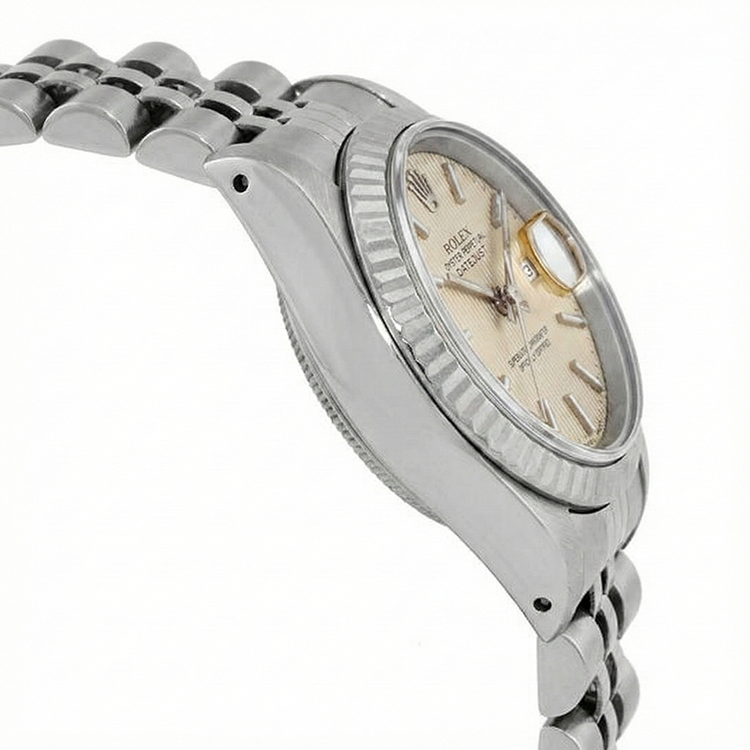 Rolex Datejust Regarder Femme acier inoxydable Cadran Jubilé Lunette Cannelée