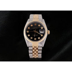 Rolex Datejust Regarder Homme Cadran Diamant Noir Bicolore Jubilé