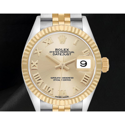 Montre Rolex Datejust Cadran Chiffres Romains 28 mm Femme Bicolore 279173