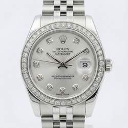 Rolex Datejust Taille moyenne 31 Mm Montre Cadran Diamant Personnalisé Bracelet Jubilé acier inoxydable