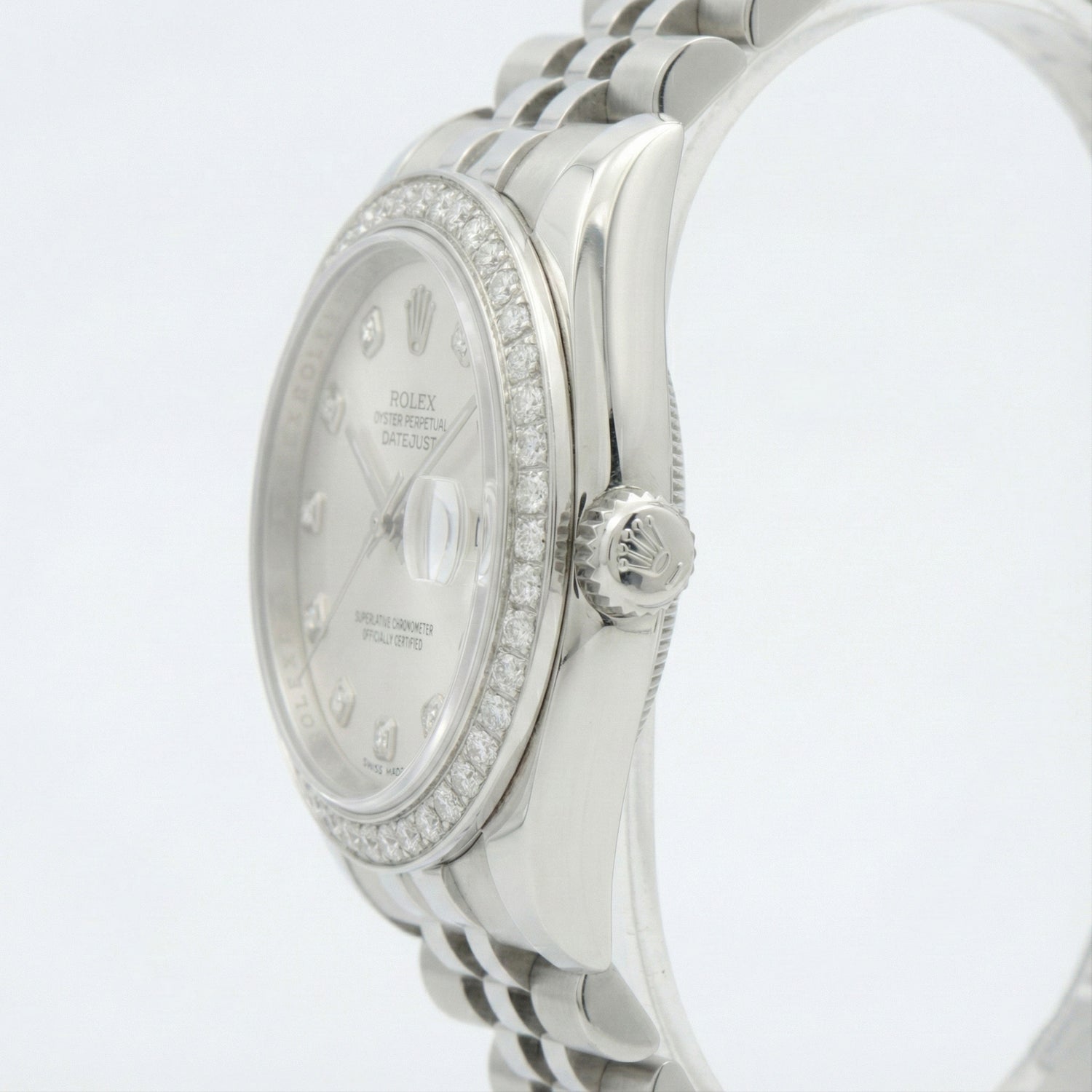 Rolex Datejust Taille moyenne 31 Mm Montre Cadran Diamant Personnalisé Bracelet Jubilé acier inoxydable