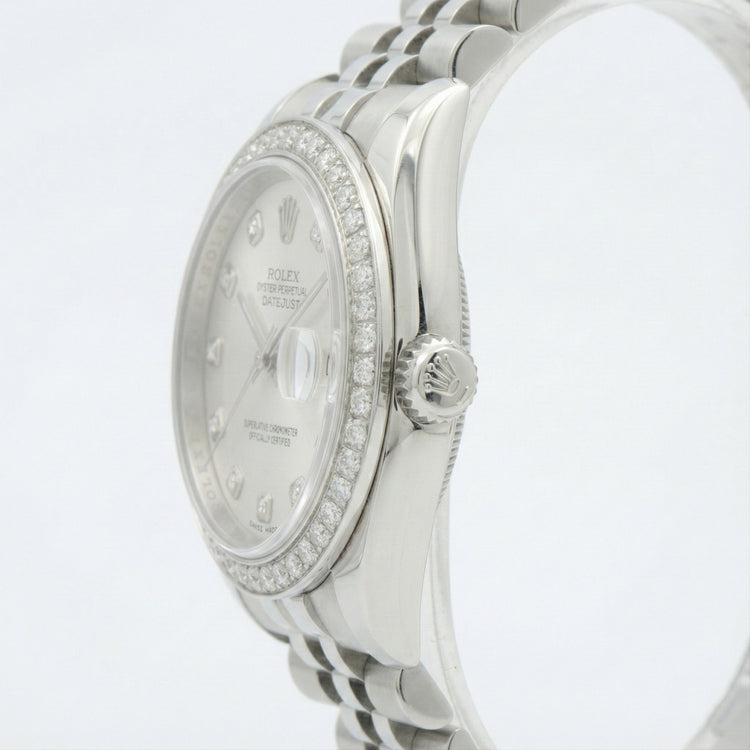 Rolex Datejust Taille moyenne 31 Mm Montre Cadran Diamant Personnalisé Bracelet Jubilé acier inoxydable