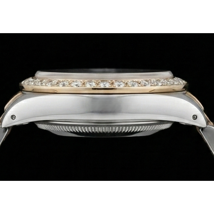 Rolex Datejust Tapisserie Cadran Diamant Lunette Montre Femme acier inoxydable & Or