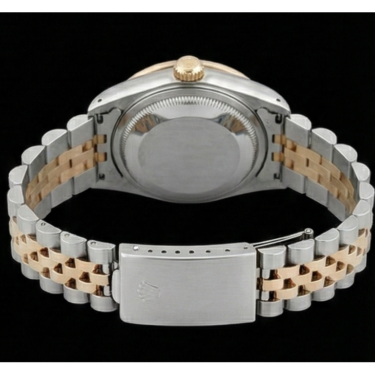 Rolex Datejust Tapisserie Cadran Diamant Lunette Montre Femme acier inoxydable & Or