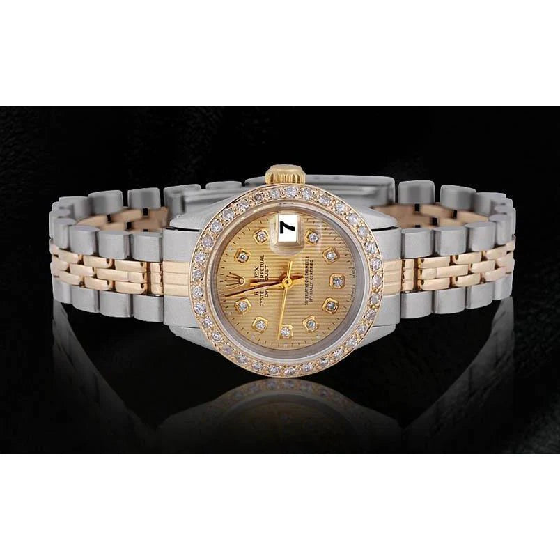 Rolex Datejust Tapisserie Cadran Diamant Lunette Montre 